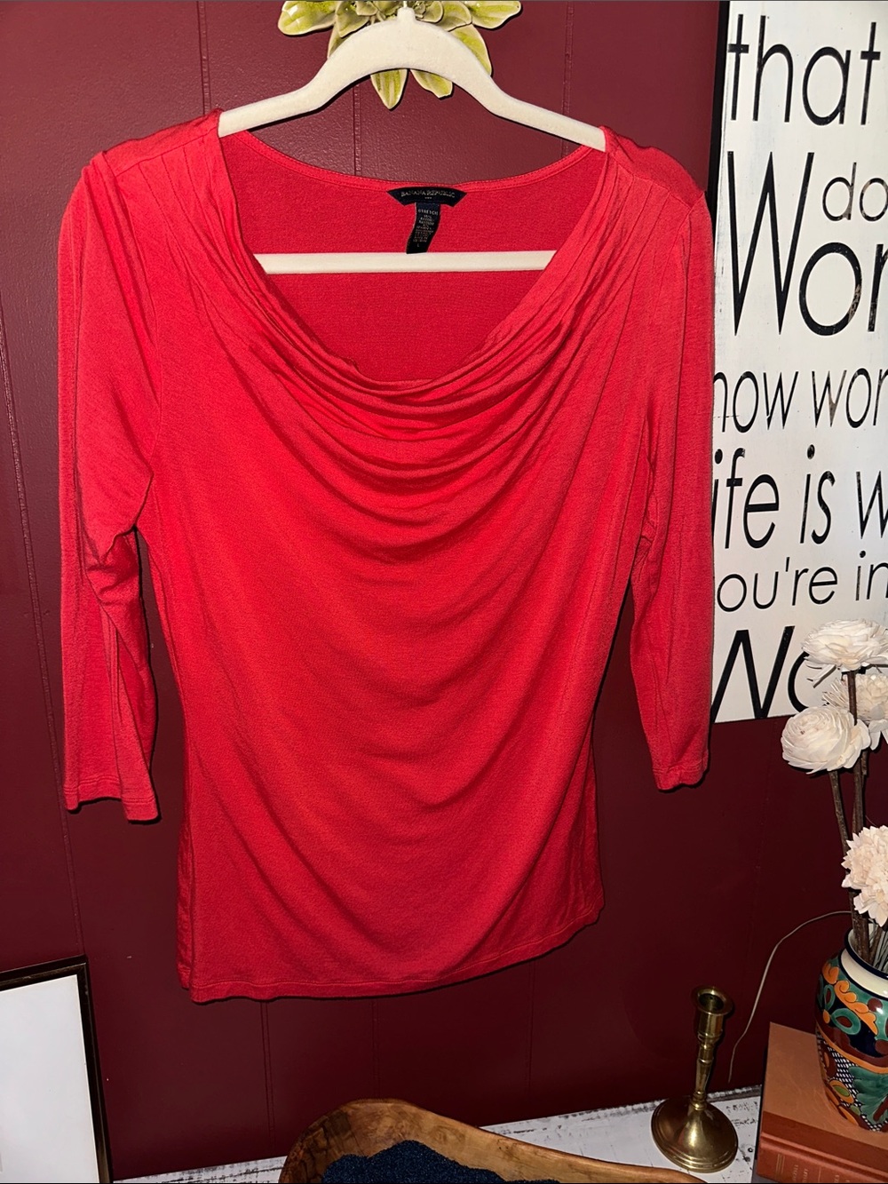 Banana Republic Draped Cowl Neck Top